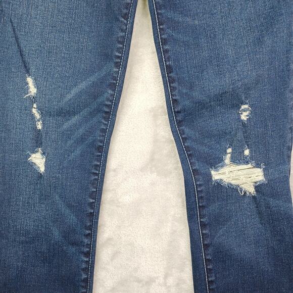 Abercrombie & Fitch Jeans Womens W26/2 Blue Ultra High Rise Super Skinny Raw Hem - Picture 4 of 11